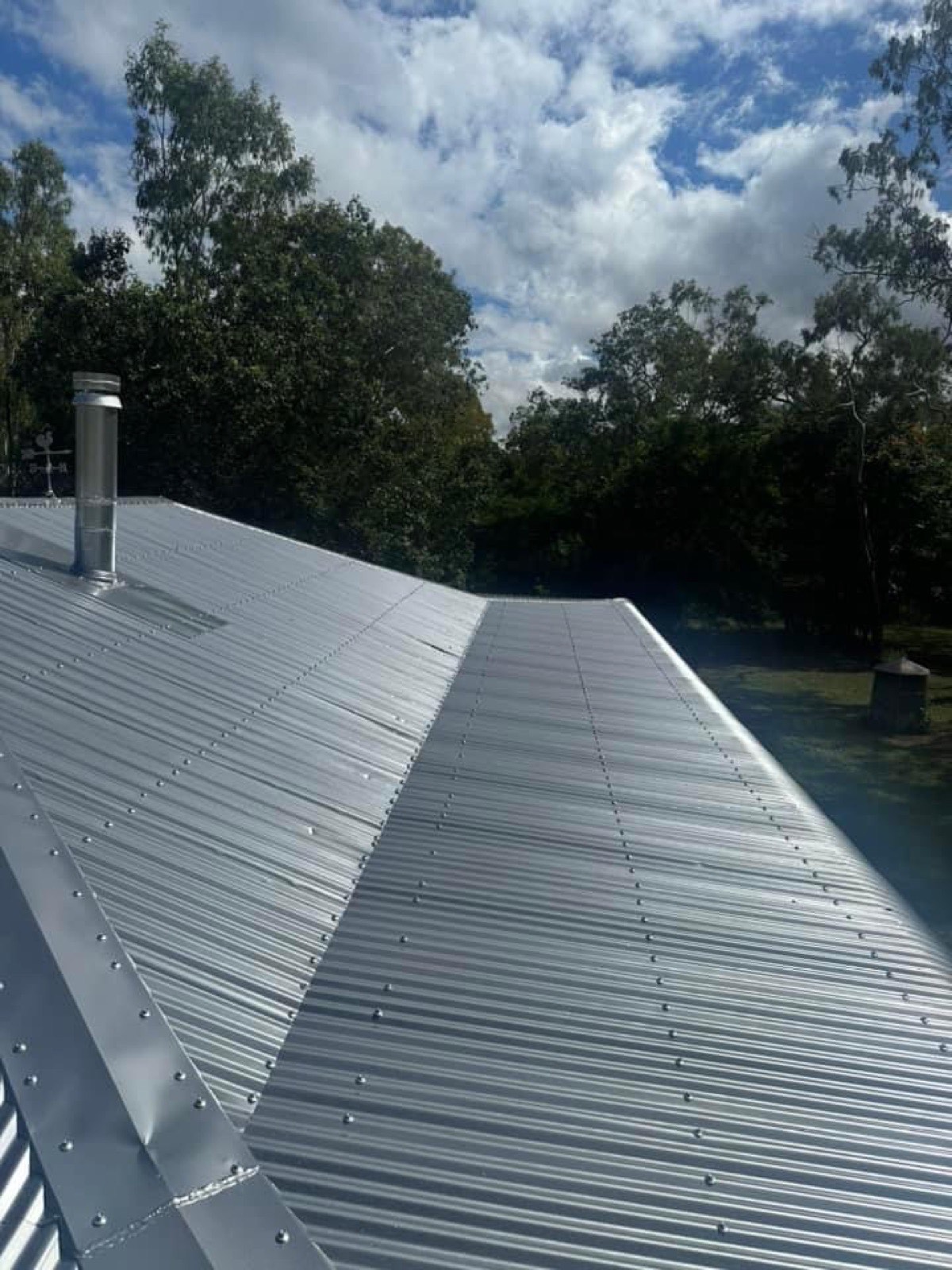 Roof restored with fresh mustard coating